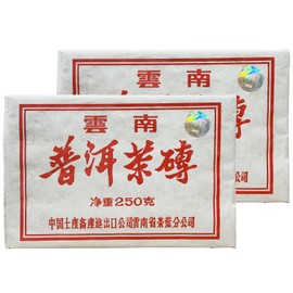 XIXICHA Special Grade Puerh Tea Brick Palace Pu erh 500g(250g*2) 2015Yr Aged Fermented Black Tea Ripe Pu er Yunnan Menghai Palace Puer Chinese Tea 普洱茶 熟茶 特级茶砖 云南勐海宫廷普洱茶