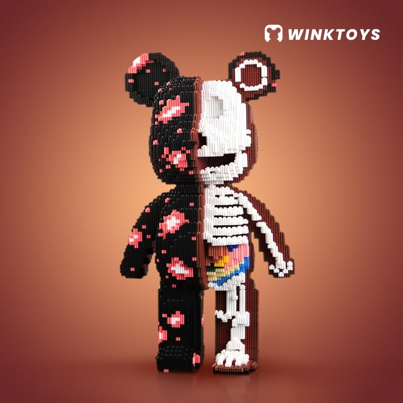 Bear Building Block,Winktoys building block,Bear Toys,Birthday Gift,Educational,Boy,Girl,Trend Decoration,Cool Gifts,Brick,Family Bonding:_[S]Bouquet