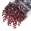qiipii 2800PCS 4mm Crystal Dark Red Resin Rhinestones for Crafting