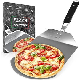 Momex pizza spatula for the grill and oven, pizza spatula with practical folding handle for easy storage.