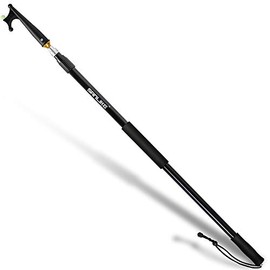 SAN LIKE Telescopic Boat Hook - Floating,Durable,Rust-Resistant with Luminous Bead,Black Push Pole for Docking Extends from 3.8Ft to 8Ft