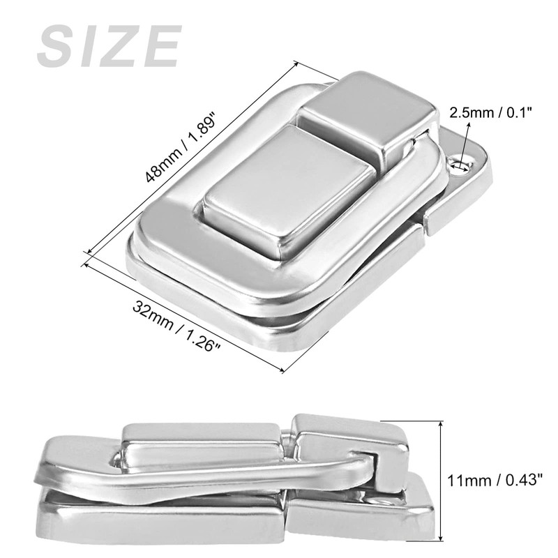 METALLIXITY Toggle Catch Lock (48mm x 32mm), Iron Hasp Latches
