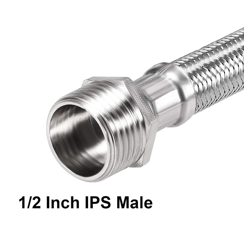 uxcell Faucet Supply Line Connector G1/2 Female x G1/2 Male