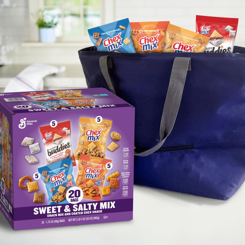 Chex Sweet & Salty Snack Variety Pack, Individually Wrapped Snack