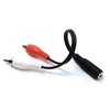 DRUT 1pcs 3.5mm Stereo Jack Socket to 2 x RCA