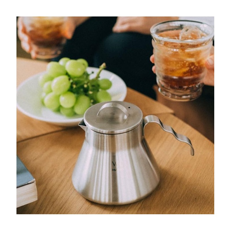 HARIO (ハリオ) V60 Metal Coffee Server 500ml Silver O-VCSM-50-HSV