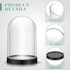 Zhengmy Plastic Dome Display Case Cloche Bell Jar with Base