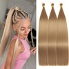 Locescsoc 24 Inch Straight Hair Extensions 150 g 3 Packs