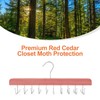 TOPIA HANGER Cedar 2 Pack 2 in 1 Belt Tie
