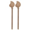 2 Pieces Brass Door Latch Pin 11cm Leaf Shape Retro