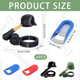 4 Stück Soldatengruß Flaschenöffner mit Verschluß, Wiederverwendbare Bierflaschenverschlüsse im Militärdesign, Edelstahl & Staubschutz für Bier/Trinkflaschen, Deko für Partys & Bars