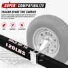 FIERYRED Trailer Spare Tire Mount with Lock, 120LBS Spare Tire