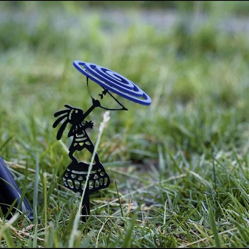 Mikankawa アウトドア 蚊取り線香ホルダー 線香立て スタンド 鉄製 ペグ式 キャンプ 釣り ピクニック