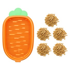 Tiardey 2 Pieces Orange Cat Grass Tray, Cat Grass Germination Tray, Hydroponics Cat Grass Box, Sprouter Tray for Cat Grass Pets Great Gift for Pets