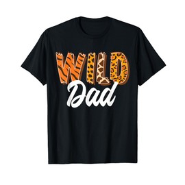 Wild One Dad Two Wild Family Birthday Zoo Animal Matching T-Shirt