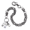 UNIQSUM Double Ring leash Skull Hook Keychain Biker Punk Wallet