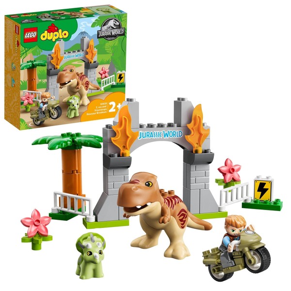 LEGO Duplo T-Rex and Triceratops Big 10939 Toy Blocks Present Toddler Baby Dinosaur Dinosaur Boys Girls 2+