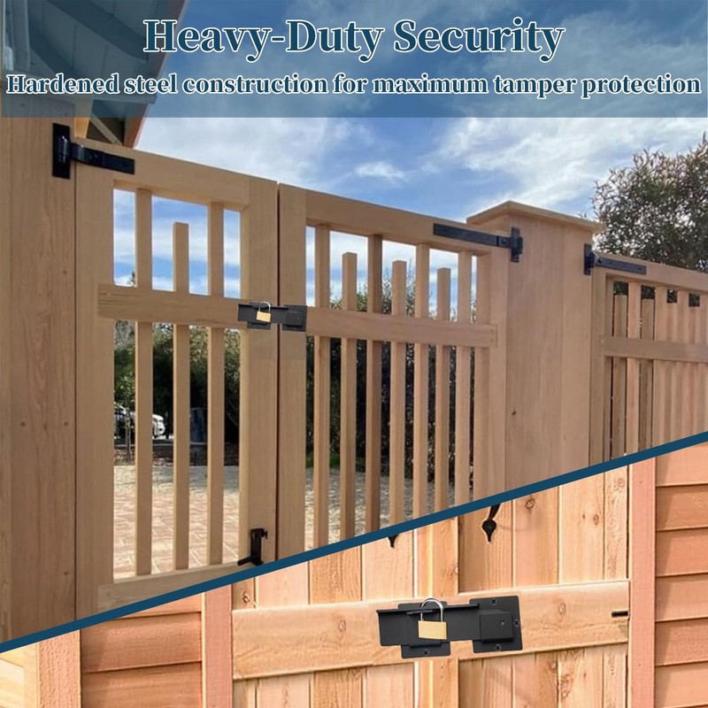 9-Inch Heavy Duty Flip Gate Latch with 4 Padlock Holes