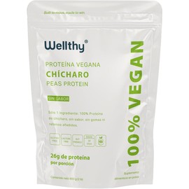 Wellthy Vegan Protein Powder - 25g Plant Based Protein, Gluten-Free & Sugar-Free - Natural Flavor (900g)