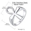 Richsteel Ankh Ring Women Egyptian Cross Rings Amulet Religious Ring