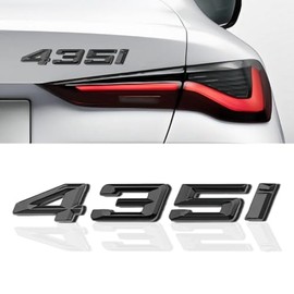 Car Emblem Compatible with 435i Gloss Black Trunk lid Rear Emblem Badge Excellent ABS Material