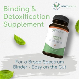 Binder Blend - Toxin Binder Supplement, Detox Capsules for a Healthy Gut - 180 Capsules - 90 Servings - 960mg Activated Charcoal & 480mg Organic Chlorella - Bloating Relief - Bentonite Clay, 3 Pack