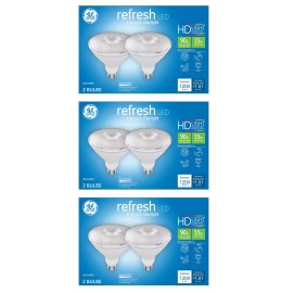 GE Lighting (6 bulbs) GE Lighting refresh LED Floodlight, Daylight 5000K, PAR38, 15 watt,
