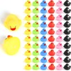 DERAYEE Pack of 50 Yellow Mini Bath Ducks Floating Bath