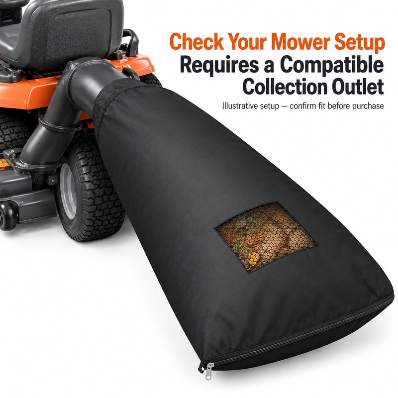 Lawn Tractor Leaf Collection Bag – 420D Oxford, 78.74 ×