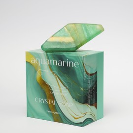 LA BELLE SAVON® Handseife [Aquamarine] - Edelsteinseife - Handgemachte Naturseife mit echtem Edelstein - Vegan - Für Hände, Gesicht und Körper - Wellness & Spa Geschenk