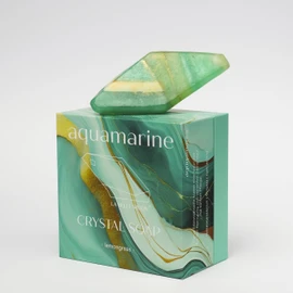 LA BELLE SAVON® Handseife [Aquamarine] - Edelsteinseife - Handgemachte Naturseife mit echtem Edelstein - Vegan - Für Hände, Gesicht und Körper - Wellness & Spa Geschenk