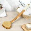 eaxun Bamboo Back Scrubber with Curved Long Handle, 17.3 Inches
