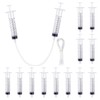 Threlaco 12 Pcs Hydraulic and Pneumatic Kit 10ml Plastic Syringe