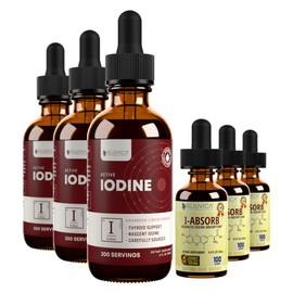 Active Iodine + iAbsorb - Nascent Iodine Drops - Liquid Delivery for Better Absorption - Cofactors for Better Delivery - Supports Healthy Energy, Vitality & Iodine Levels