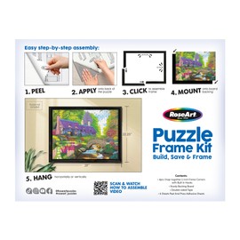 RoseArt Puzzle Frame Kit, A Great Way to Build, Save, Frame, Display and Preserve Your Favorite Jigsaw Puzzle
