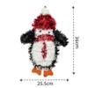 schone Christmas Tinsel Wall Plaque with Penguin – 33cm Holiday