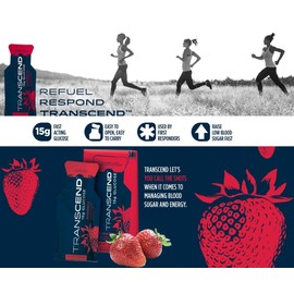 Strawberry 15-Gram Glucose Gels in Three 3-Packs by Transcend (3)