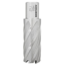 Accusize Industrial Tools 1'' Cutting Dia x 3/4'' Weldon Shank x 2'' Cutting Depth, H.S.S. Annular Cutter, 2081-2021