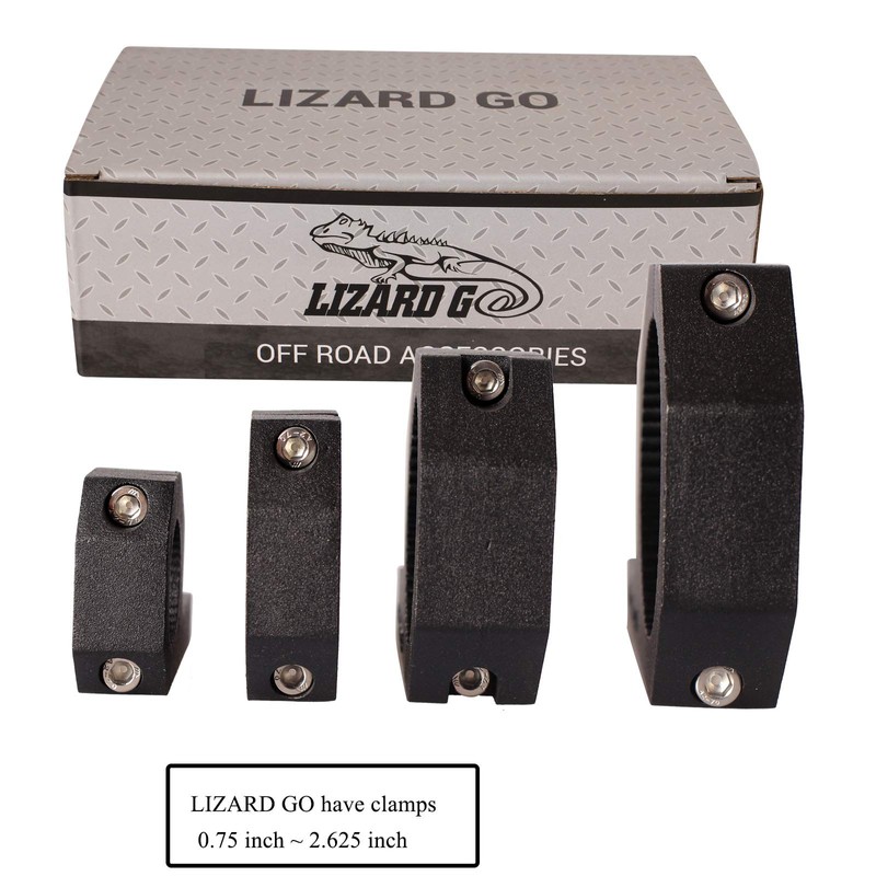 LIZARD GO Tube Clamps - 4Pack,Cross Bar Clamp 1.125",1.25",1.5 inch,Roll