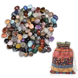 YIUWOD 4 pieces semi-precious stones, gemstones, healing stones, 1.5-2 cm, decorative stones, healing stones, coloured stones, suitable for wedding decoration, table decoration