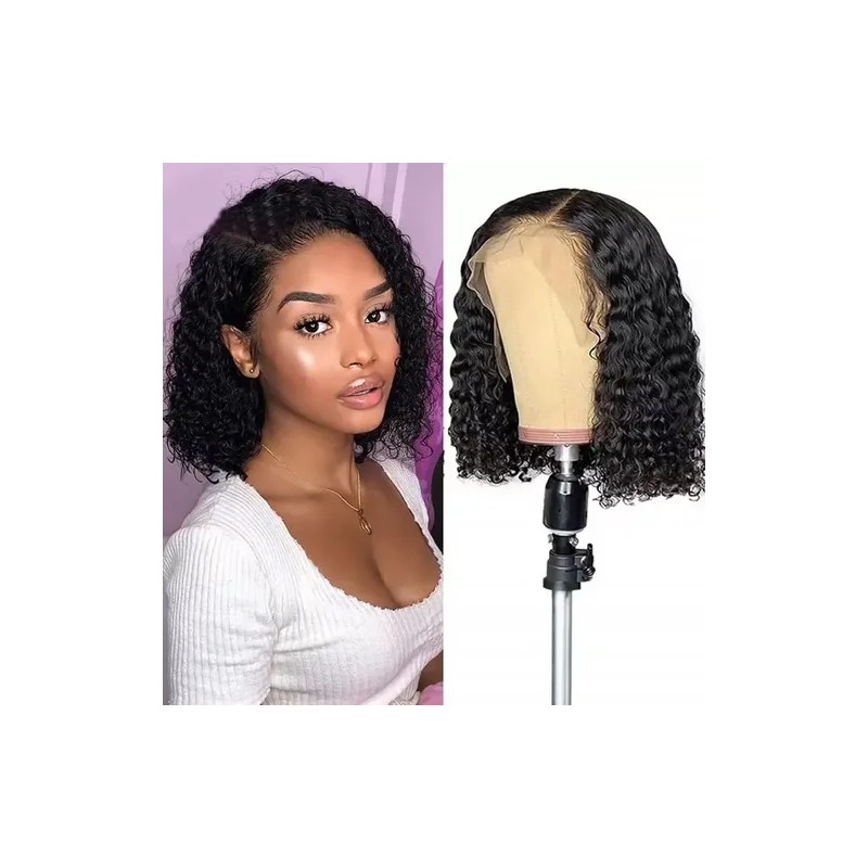 Curly Wig High Temperature Fiber Lace Front High Density