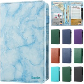 EcoVision - Server Books for Waitress, Leather Book with Zipper Pocket, Waitress Organizer, Service Book, Guest Book, Money Pocket, Compatible with Waitress Apron