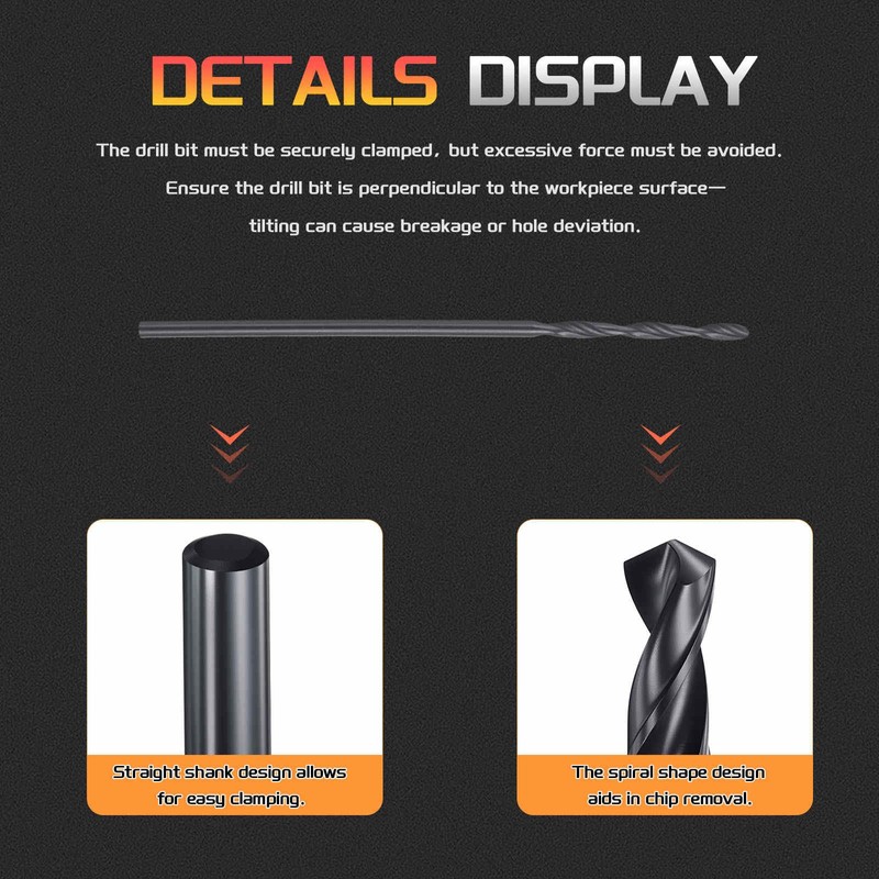 CoCud Drill Bit, 1mm Cutting Diameter, 4241 HSS Nitriding Black