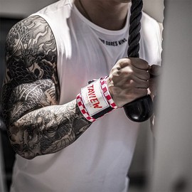 TAVIEW Wrist Wraps Weightlifting with Heavy Duty Thumb Loop, Powerlifting, Cross Training, Bodybuilding .21” Professional Grade for Gym Workout, Men and Women Weight Lifting and Strength Training