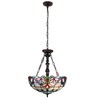 Radiance Goods Victorian Tiffany-Style Dark Bronze 2 Light Inverted Ceiling
