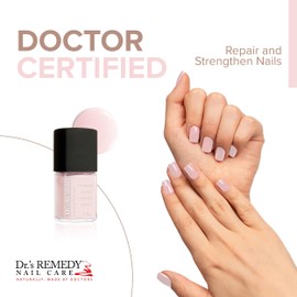 Dr’s Remedy Enriched Nail Polish: Non Toxic, All Natural, and Organic - Doctor Formulated: Strengthens, Restores, Heals, and Protects '24-Free' - PERFECT Petal Pink