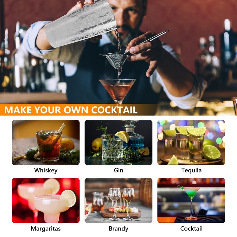 Dasing Cocktail Shaker Boston Shaker 304 Stainless Steel Bar Tool