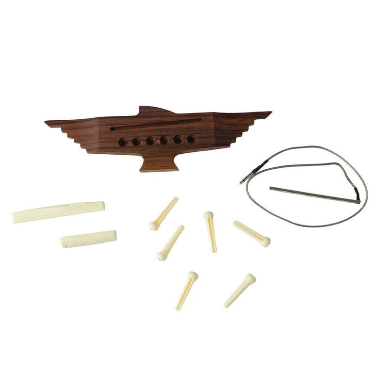 10PCS 6 String Acoustic Guitar Bridge Rosewood Set Musical Instrument