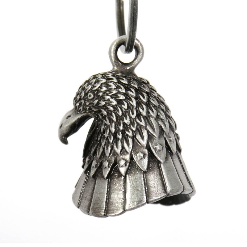 Milwaukee Leather MLB9042 'Bald Eagle Head' Motorcycle Good Luck Bell