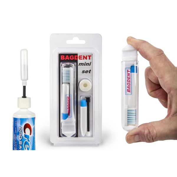 Kit de cepillo de dientes de viaje, mini tubos recargables, adaptadores de relleno universales, mochilero, cepillo para después del almuerzo, cumple con la TSA